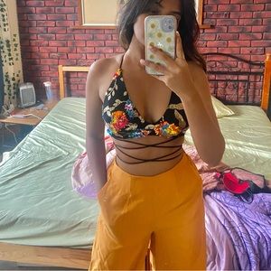 Lucy in the sky backless sequin crop top